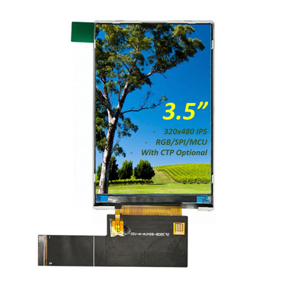 3.5 inch TFT LCD Display Module 320x480 HVGA IPS Full Viewing Angle met RGB/MCU/SPI-interface