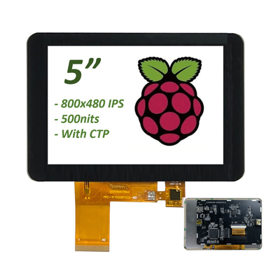 5" Raspberry Pi compatibel HDMI TFT touchscreen scherm 800x480 IPS