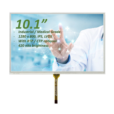 10 inch resistief lcd-touchscreen 1280x800 stippen industrieel / medisch