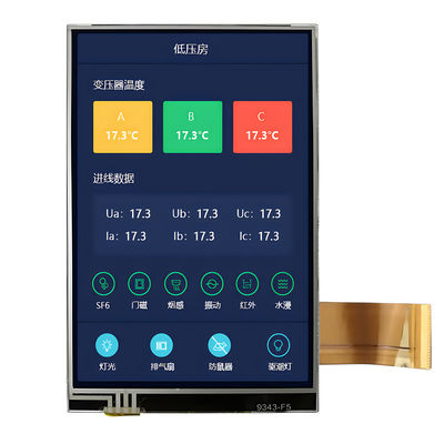 3.5-inch TFT LCD-displaymodule ¥ 320x480 RGB, ILI9488 MCU-interface, industriële kwaliteit, grote temperatuur