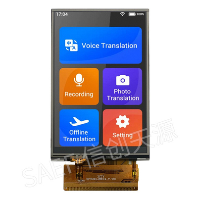 3.5 inch Touch TFT LCD Display HVGA TN Type 320X480 MCU 16 bit Interface