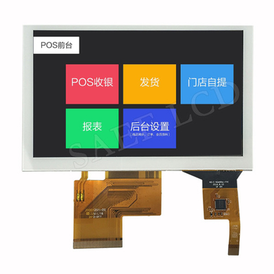 5 inch PCAP TFT-scherm 800*480 RGB-interface met capacitieve touchpaneel voor automatiseringsscherm