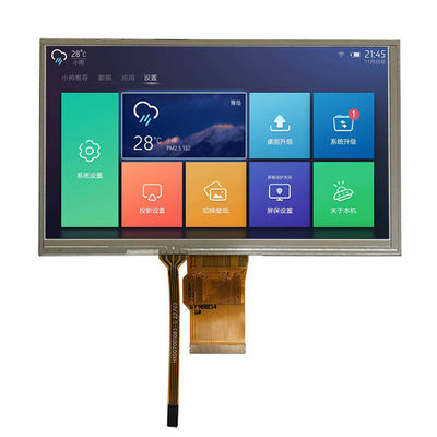 Kwaliteit  7 Inch TFT LCD 800x480 Dots Display RGB 24 Bit Interface With Resistive Touch Panel fabriek