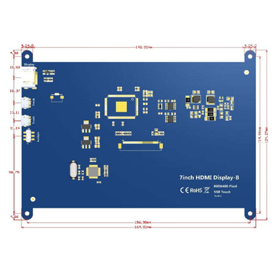 Raspberry PI 7 inch HDMI TFT LCD-scherm met capacitief touchscreen