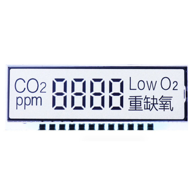Gepersonaliseerde 7-segment LCD-display Ozon anion desinfectie machine, frisse lucht controller, VA zwarte achtergrond LCD