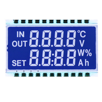 LCD-scherm, rond, achthoekig, waterbeker VA, zeven-segment LCD-scherm voor temperatuur en vochtigheid