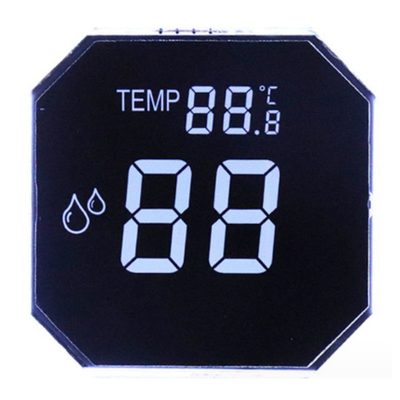 LCD-scherm, rond, achthoekig, waterbeker VA, zeven-segment LCD-scherm voor temperatuur en vochtigheid
