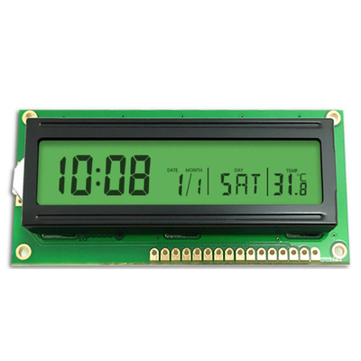 Aangepaste LCD-paneel, monochroom temperatuurregelaar, energieopslag, vermogen, STN gele groene segment LCD
