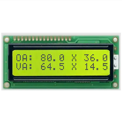 Aangepaste LCD-paneel, monochroom temperatuurregelaar, energieopslag, vermogen, STN gele groene segment LCD