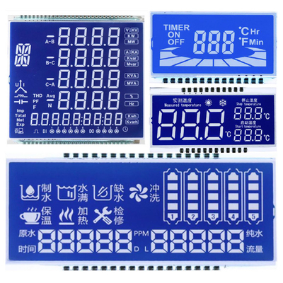Gepersonaliseerde grootte VA Digit LCD-scherm TN HTN FSTN Gepersonaliseerd 7 segmenten monochroom meter display