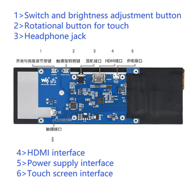 7.9 inch Bar Type IPS Capacitive Touch TFT Monitor met HDMI-uitgang voor Raspberry Pi 4 Windows os Resolutie 400x1280