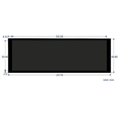 7.9 inch Bar Type IPS Capacitive Touch TFT Monitor met HDMI-uitgang voor Raspberry Pi 4 Windows os Resolutie 400x1280