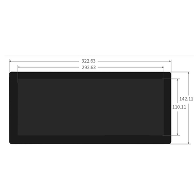 Strip Bar LCD 12,3 inch Automotive Grade Display met CTP, HDMI-interface ondersteunt Raspberry Pi, Windows, Jetson Nano
