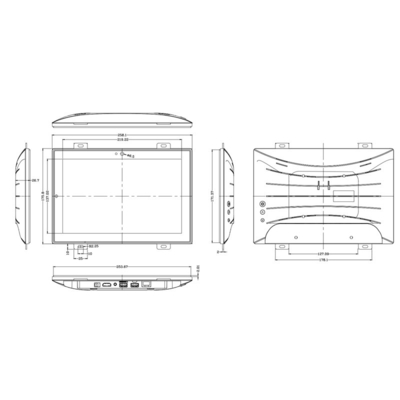 Wandmontage 10,1 inch Android Touch Advertising Display allemaal in één pc
