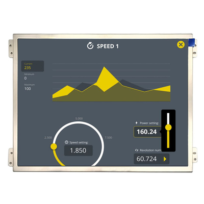 10.4 inch Industrial TFT LCD Display 1024x768 pixels LVDS Interface 30 pin