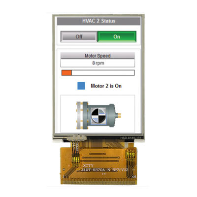 2.4 inch TFT LCD module met flexibele interface. 240x320 IPS/Parallel/RGB. ILI9341 Driver. Industrial Display.
