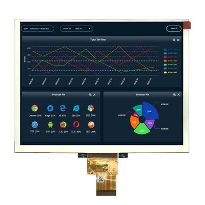 8 inch TFT-LCD-scherm 800x600 pixels TN RGB TN 12 uur kijkrichting