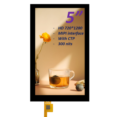 5 inch capacitieve TFT LCD-scherm, 5 inch LCD-scherm 720 * 1280 pixels MIPI-interface