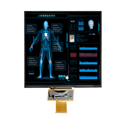 Hoge helderheid LCD-paneel 1000 Nits 7,6-inch IPS Vierkante TFT LCD-scherm 800x800 punten met MIPI-interface