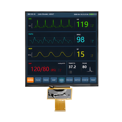 7.6-inch IPS Square TFT LCD Display - 1000 Nits Helderheid, 800x800 Resolutie, MIPI-interface