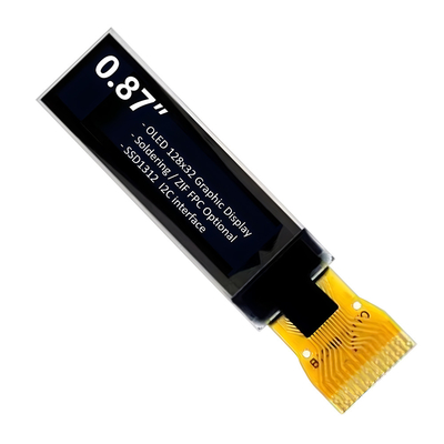 0.87 inch 128x32 Klein OLED-scherm IIC Interface Wit tekst