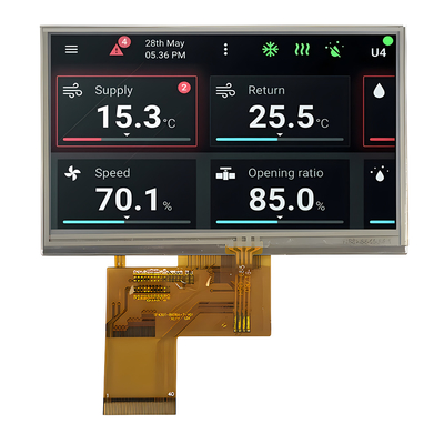 4.3-inch Resistive Touch IPS TFT LCD-module met 480x272 pixels resolutie en RGB-interface