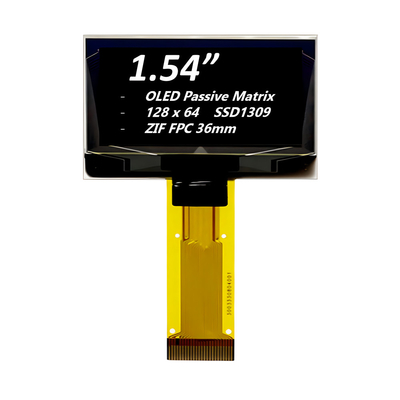Passive Matrix 1,54 inch OLED Display Module SSD1309 ZIF FPC 36mm 128x64 Pixel