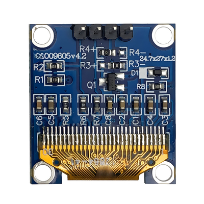 4 koppen 0,96 inch OLED Display Module 128x64 Pixel I2C Interface Geel+Blauwe Kleur