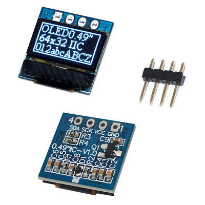 0.49 inch grafisch OLED-scherm met 4 header pin SSD1315 ondersteunt I2C-interface
