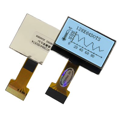 128X64 Pixel COG LCD FSTN Positief 3.3v Met witte achtergrondverlichting
