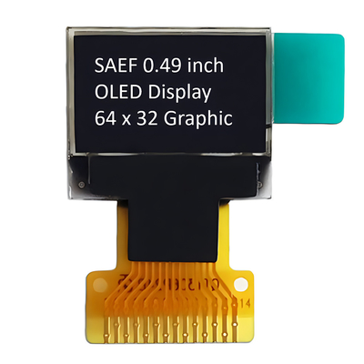 Goedkope kleinschalige OLED-scherm 0,49 inch I2C-interface voor handheld-toepassingen