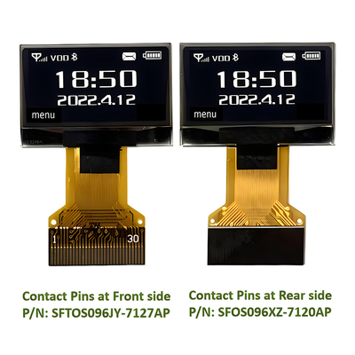 Goedkope 0,96 inch OLED-scherm 128X64 IIC I2C SPI 8080 Interface 30 Pins ZIF FPC
