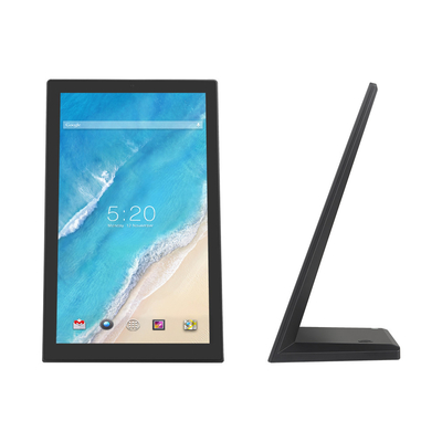 L-vormige 14 inch Android touchscreen monitor Ingebouwd 2GB+16GB geheugen Met RJ45 POE HDMI