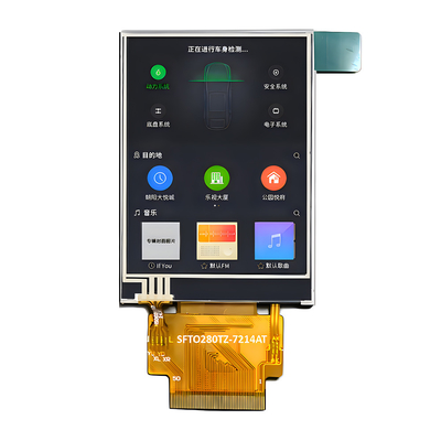 1000nits 2,8 inch Hoge helderheid TFT LCD-scherm 240 x 320 punten IPS MCU en RGB-interface