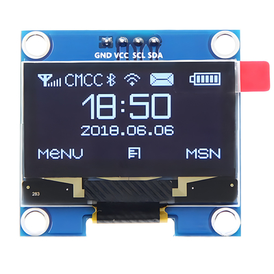 1.3-inch 128x64 Dot Matrix OLED 4-Pin IIC I2C Interface SH1106 Driver IC Witte/blauwe lettertypen