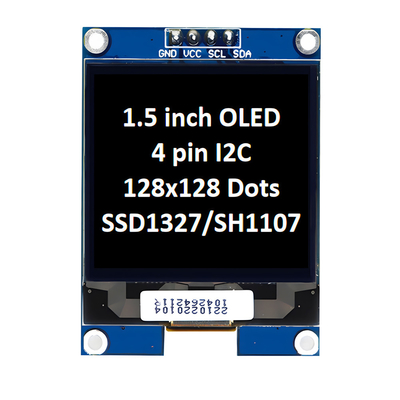 1.5 inch OLED Display Panel Module Unit 128x128 Pixels 4 Pins I2C Interface Met LED Display Controller