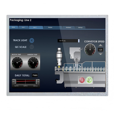 Hoge helderheid 1000nits 12,1 inch IPS TFT LCD-scherm 1024*768 punten LVDS-interface