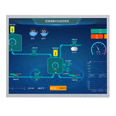 Hoge helderheid 1000nits 12,1 inch IPS TFT LCD-scherm 1024*768 punten LVDS-interface