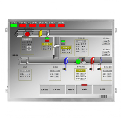 Hoge helderheid 10,4 inch IPS TFT LCD Display 800 Nits 1024x768 Resolutie LVDS Interface