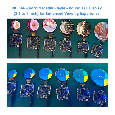 3.4-inch rond Android-aanraakscherm met hoge prestaties voor digitale borden, detailhandel en interactieve kiosken