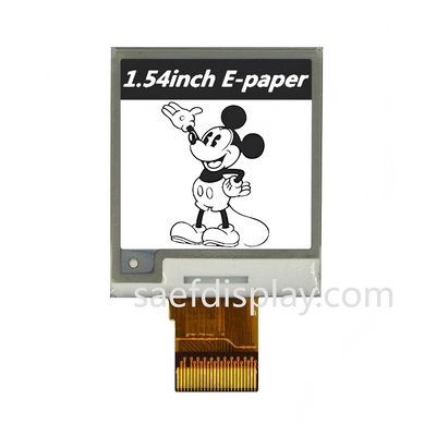1.54" E-ink Scherm | 200×200 Z/W | SPI Interface | Ultra-Laag Vermogen | Industriële Temp.