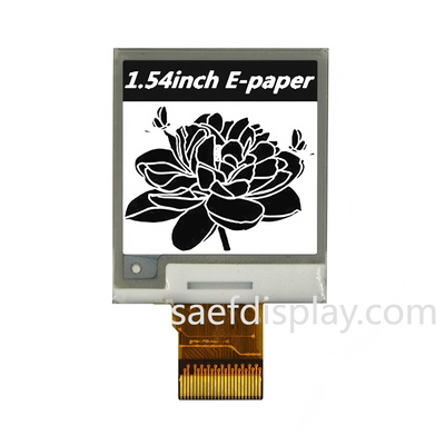 1.54" E-ink Scherm | 200×200 Z/W | SPI Interface | Ultra-Laag Vermogen | Industriële Temp.