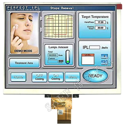 LVDS-interface 8 inch IPS TFT LCD-module 1024x768 Resolutie Volle kijkhoek