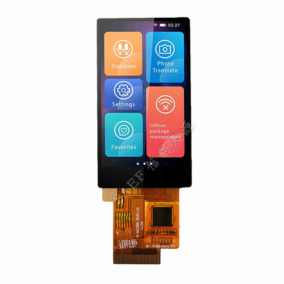 1.9" IPS CTP TFT LCD-scherm met SPI/RGB-interface, 350cd/M2 1,9" TFT voor ingebedde systemen en consumentenproducten