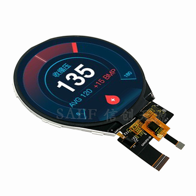 TFT LCD-vertoningsmodule 3,4“ ronde vorm800x800 IPS volledige het bekijken hoekmipi interface met CTP TFT LCD vertoningsmodule