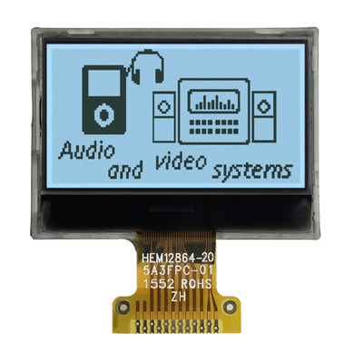 De Positieve 128x64 LCD Interface van het de Grafische Vertoningsradertje 3.3V SPI van FSTN met Witte Backlight