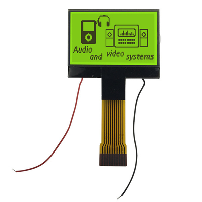 RADERTJE Grafische STN LCD Vertoning 128x64 met geelgroene kleur Als achtergrond