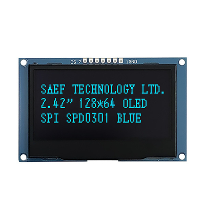 128x64 Module 2,4 van de puntenoled Vertoning“ 2,42“ ISO9001 ISO14000 Certificaat