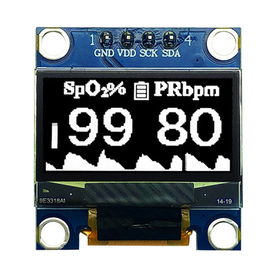0.96 inch OLED-scherm met 4pins I2C Control PCB Board Wit/blauw/geel-blauw
