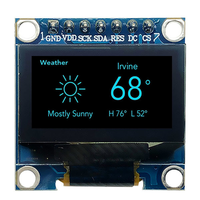 7 Pins 0,96 inch OLED Display Module SPI 3V Wit PMOLED Met SSD1306 Driver IC